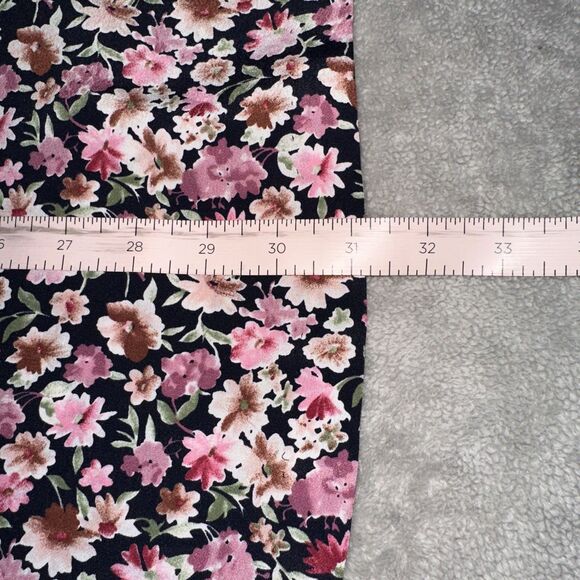 Vintage Maggie Lawrence Pink Floral Midi Skirt Women Lightweight Cottagecore Sz0 - Picture 4 of 7
